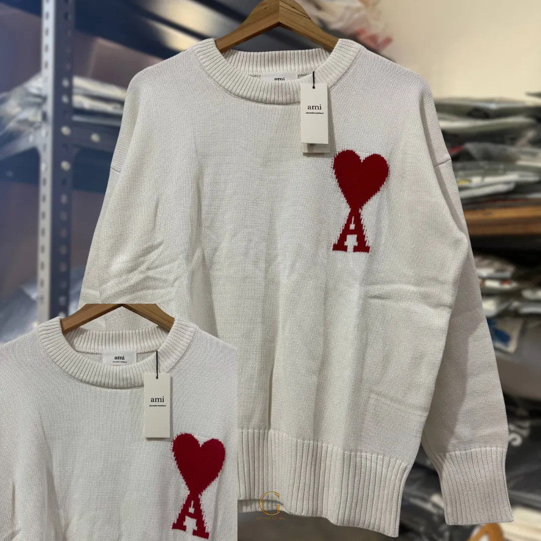 Ami Knitted Sweater White