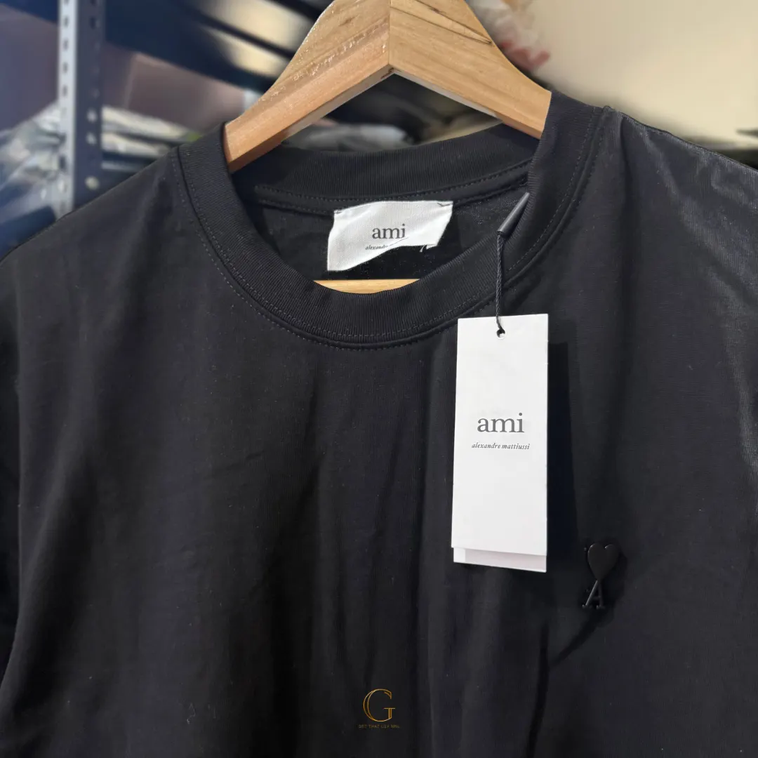 Ami Shirt EMBLEM LOGO BLACK thumbnail 2