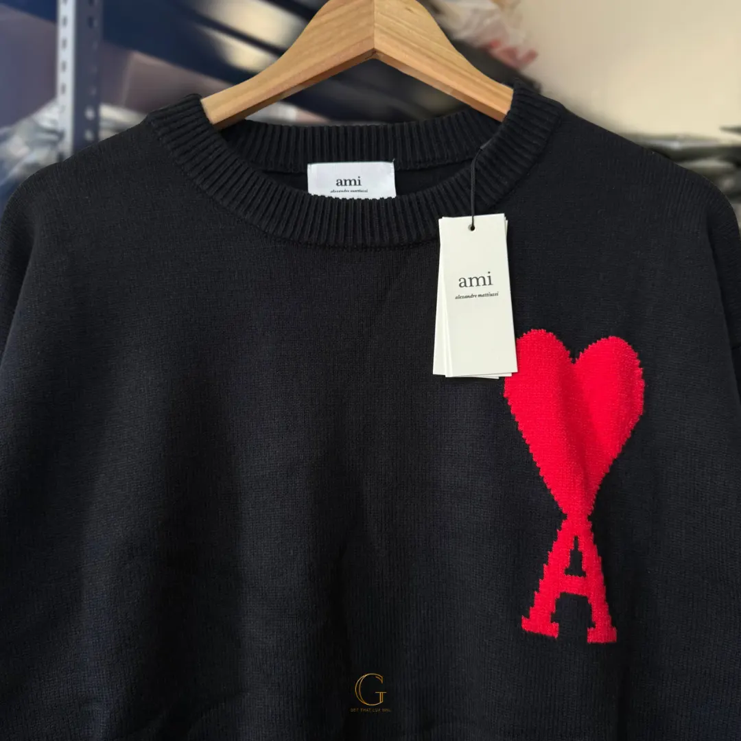 Ami Knitted Sweater Black thumbnail 2