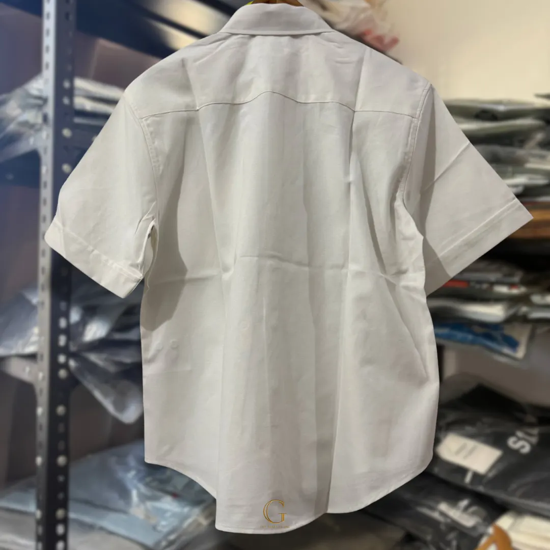 Ami Paris BOXY SHORT SLEEVES Button Down WHITE thumbnail 4