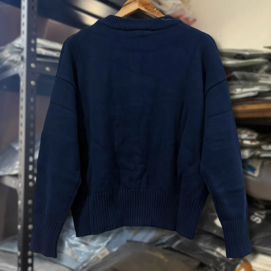 Ami Knitted Sweater Navy thumbnail 3