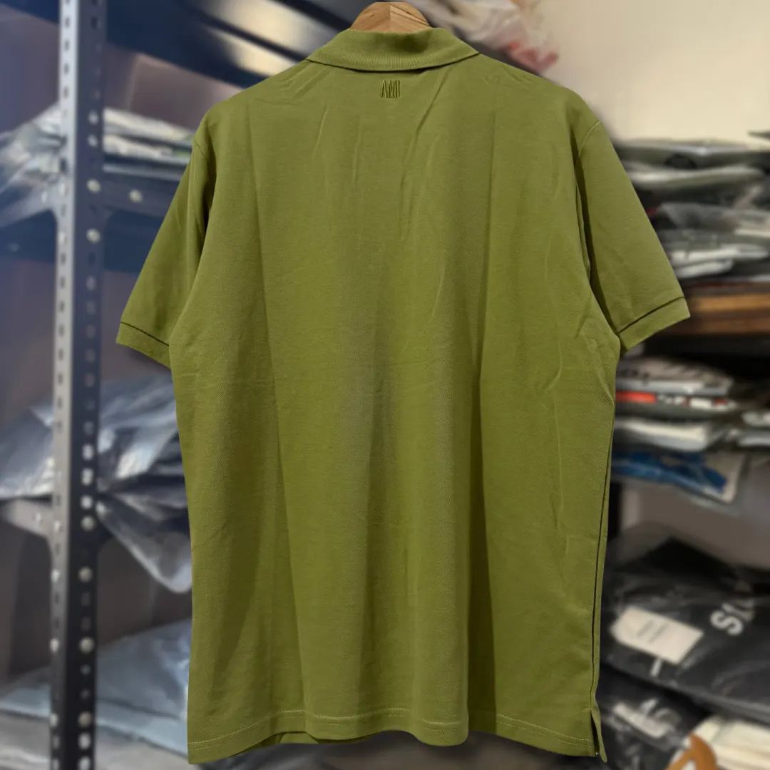 Ami Polo Shirt MOSS BLACK LOGO thumbnail 4