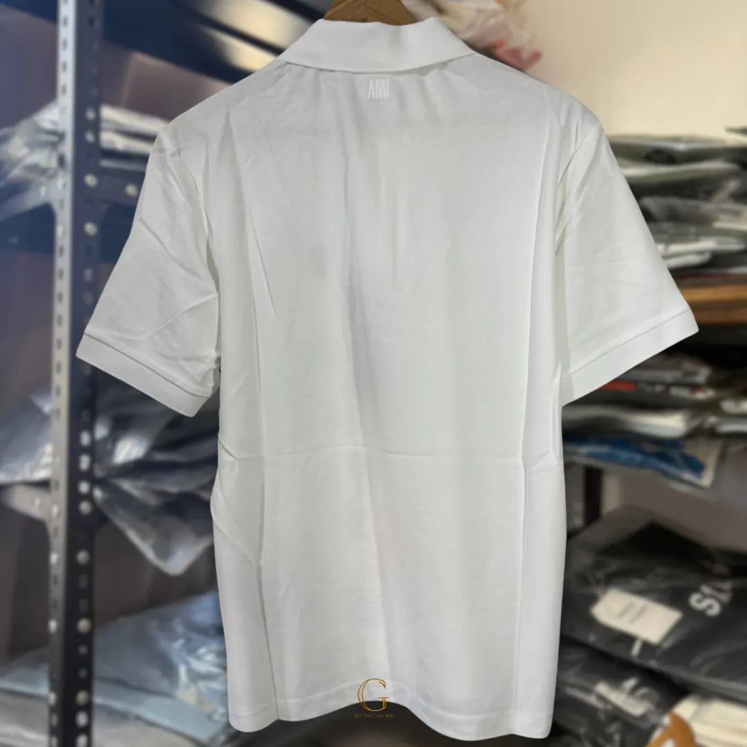 Ami Polo Shirt WHITE thumbnail 3