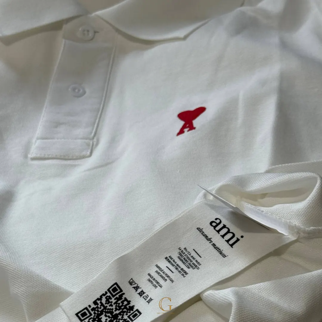 Ami Polo Shirt WHITE thumbnail 4