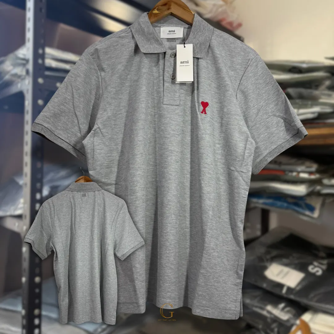 Ami Polo Shirt GRAY