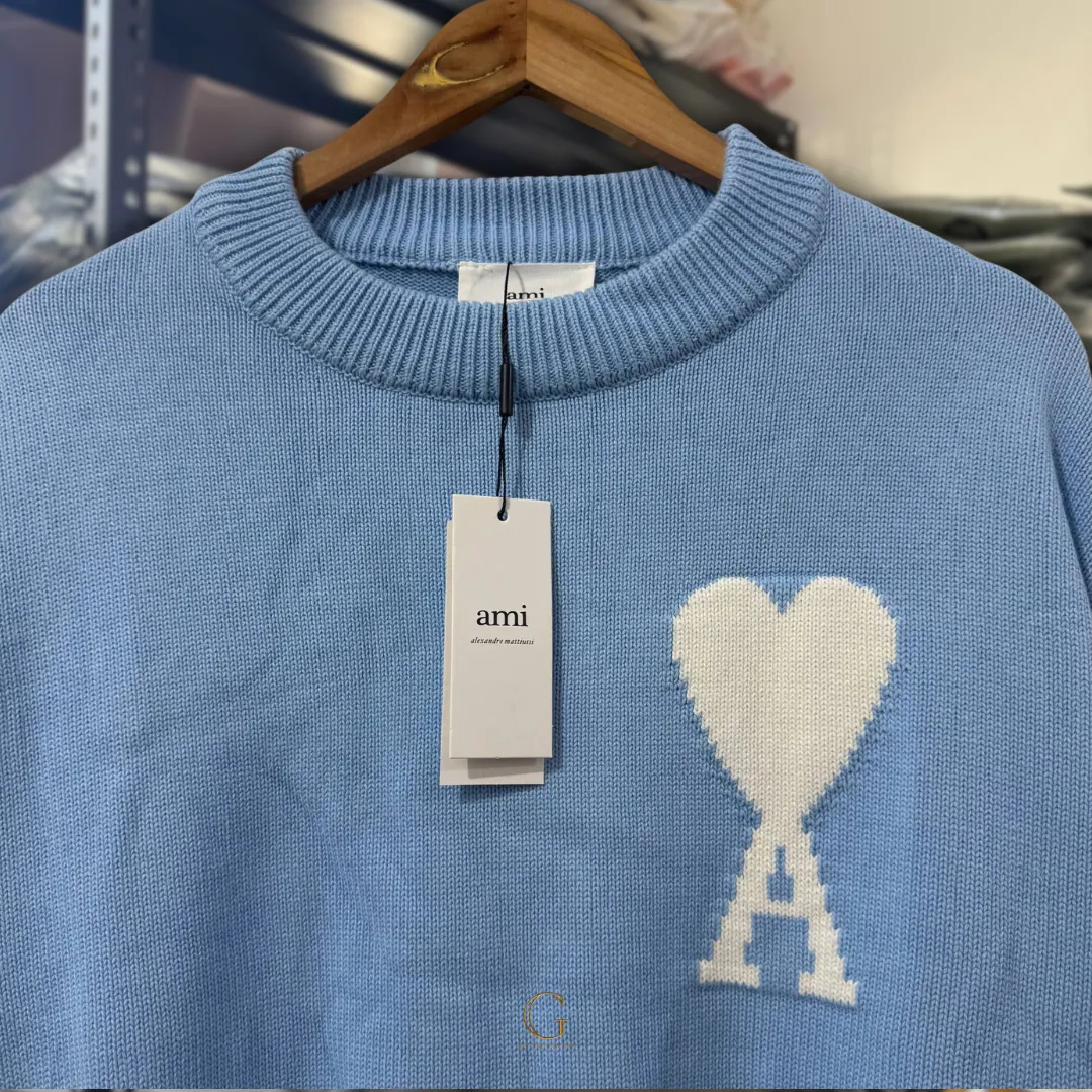 Ami Knitted Sweater Sky thumbnail 2