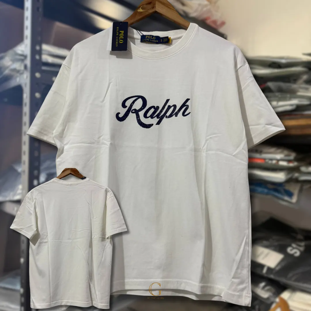 RALPH LAUREN SHIRT SCRIPT WHITE