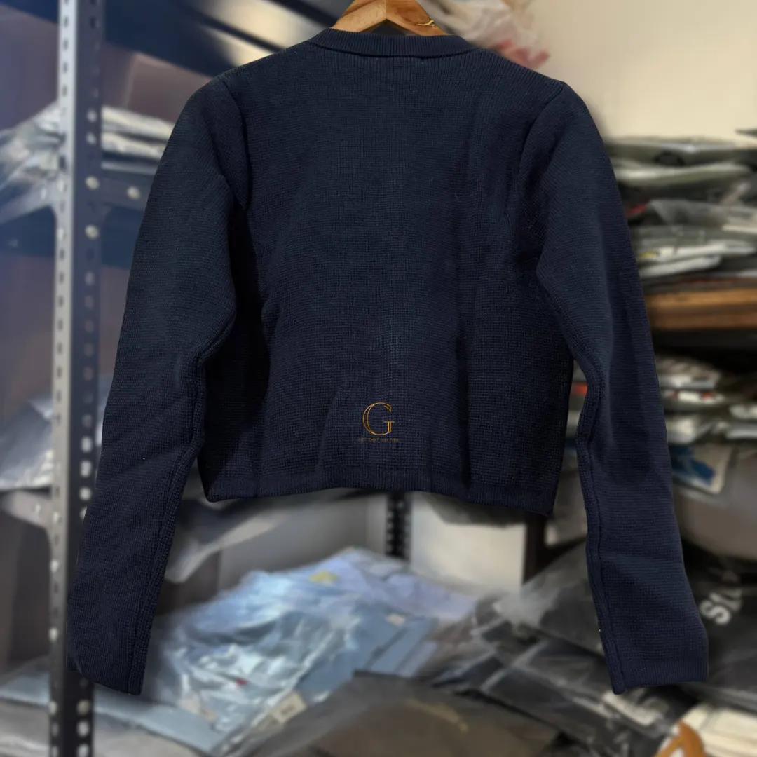 Zara Knitted Cardigan Navy thumbnail 4